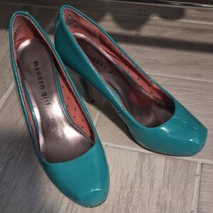 Madden Girl Aqua Blue Heels